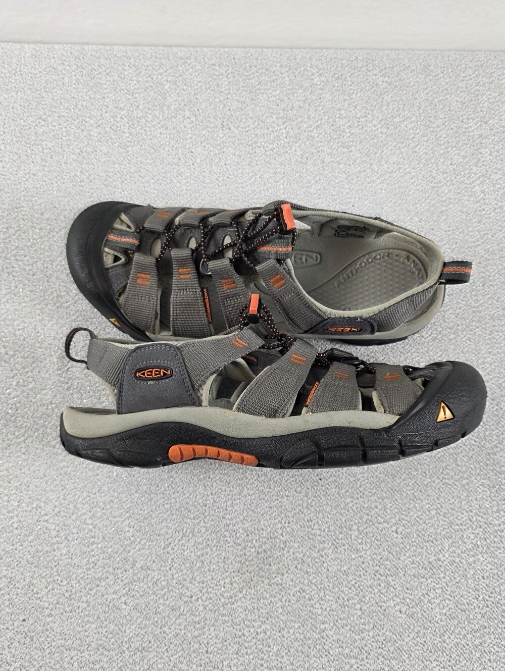 Keen Newport H2 Outdoor Water Sandals Grey/Orange Men's 9